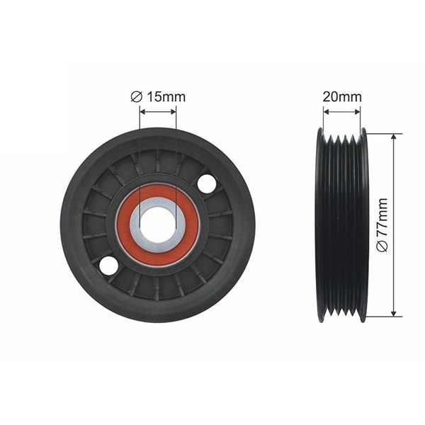 Styrrulle, drivrem/kilrem Nty RNK-AU-044 NTY Styrrulle, drivrem/kilrem Nty RNK-AU-044 NTY