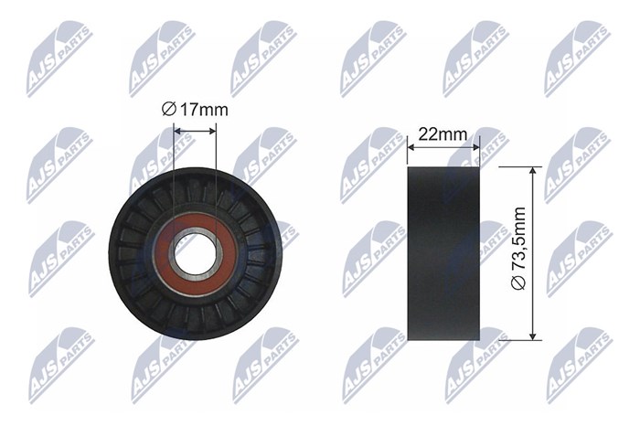 Styrrulle, drivrem/kilrem Nty RNK-AU-053 NTY