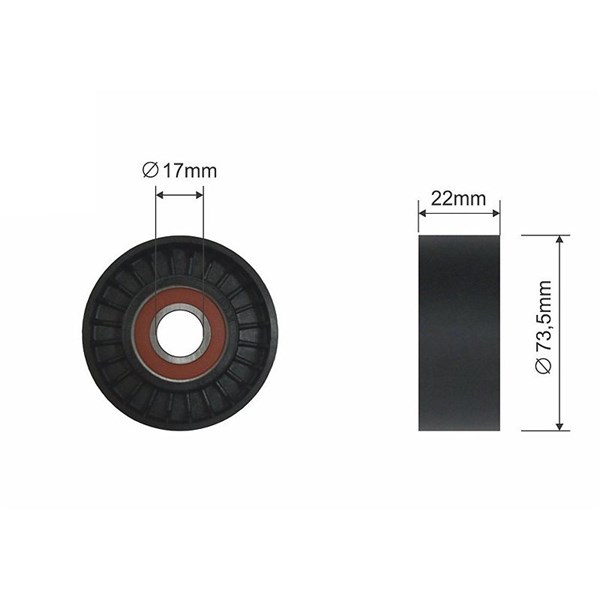 Styrrulle, drivrem/kilrem Nty RNK-AU-053 NTY Styrrulle, drivrem/kilrem Nty RNK-AU-053 NTY