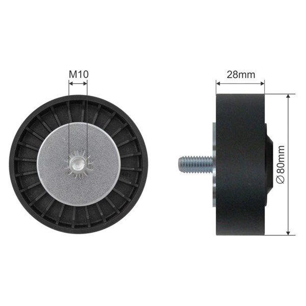 Styrrulle, drivrem/kilrem Nty RNK-BM-025 NTY Styrrulle, drivrem/kilrem Nty RNK-BM-025 NTY