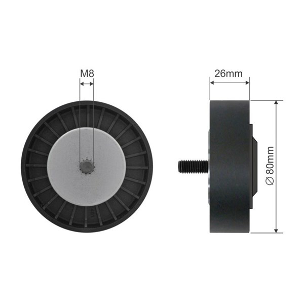 Styrrulle, drivrem/kilrem Nty RNK-BM-026 NTY Styrrulle, drivrem/kilrem Nty RNK-BM-026 NTY