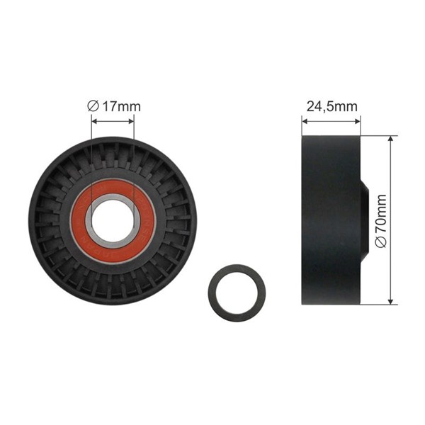 Styrrulle, drivrem/kilrem Nty RNK-BM-029 NTY Styrrulle, drivrem/kilrem Nty RNK-BM-029 NTY