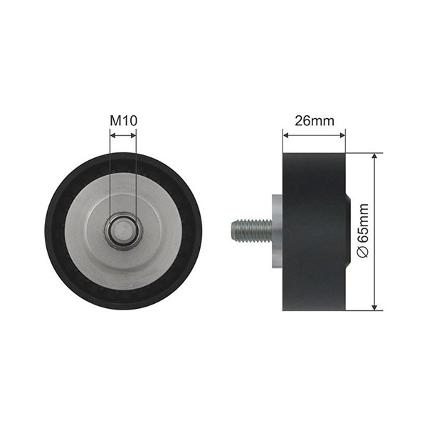 Styrrulle, drivrem/kilrem Nty RNK-BM-032 NTY Styrrulle, drivrem/kilrem Nty RNK-BM-032 NTY