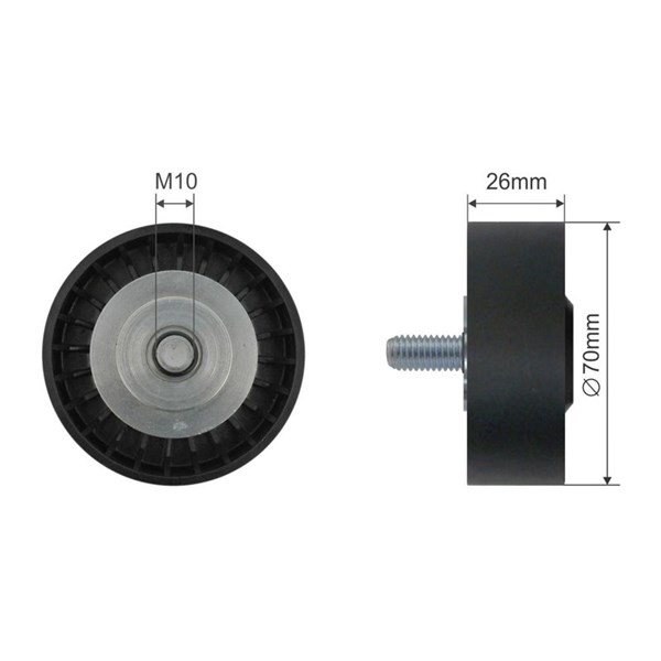 Styrrulle, drivrem/kilrem Nty RNK-BM-036 NTY Styrrulle, drivrem/kilrem Nty RNK-BM-036 NTY