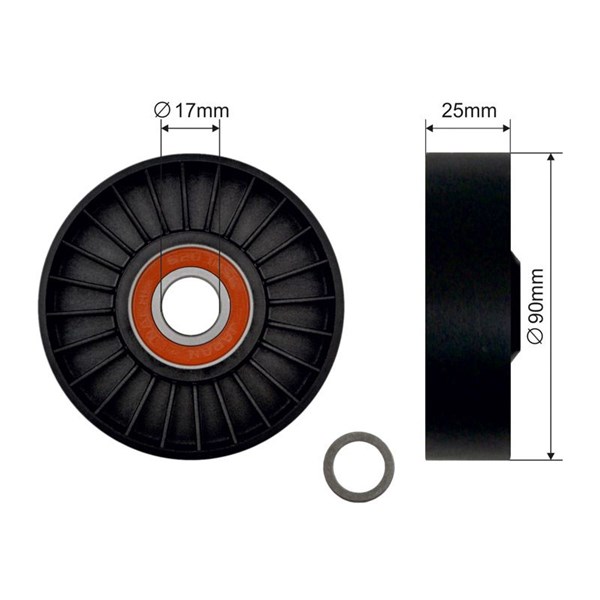 Spännrulle, kilrem/drivrem Nty RNK-CH-029 NTY Spännrulle, kilrem/drivrem Nty RNK-CH-029 NTY