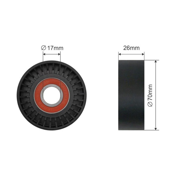 Spännrulle, kilrem/drivrem Nty RNK-CH-030 NTY Spännrulle, kilrem/drivrem Nty RNK-CH-030 NTY