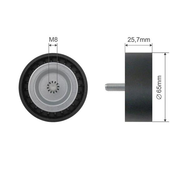 Styrrulle, drivrem/kilrem Nty RNK-CH-032 NTY Styrrulle, drivrem/kilrem Nty RNK-CH-032 NTY