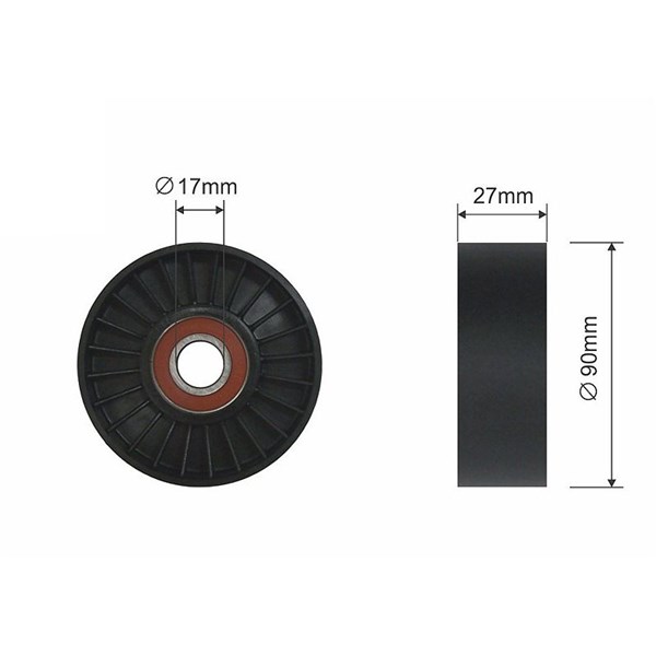 Spännrulle, kilrem/drivrem Nty RNK-CH-034 NTY Spännrulle, kilrem/drivrem Nty RNK-CH-034 NTY