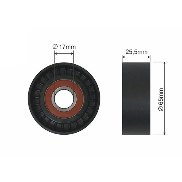 Spännrulle, kilrem/drivrem Nty RNK-CT-038 NTY