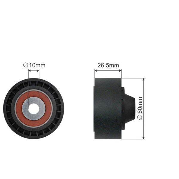 Spännrulle, kilrem/drivrem Nty RNK-CT-043 NTY