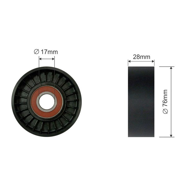 Spännrulle, kilrem/drivrem Nty RNK-DW-010 NTY