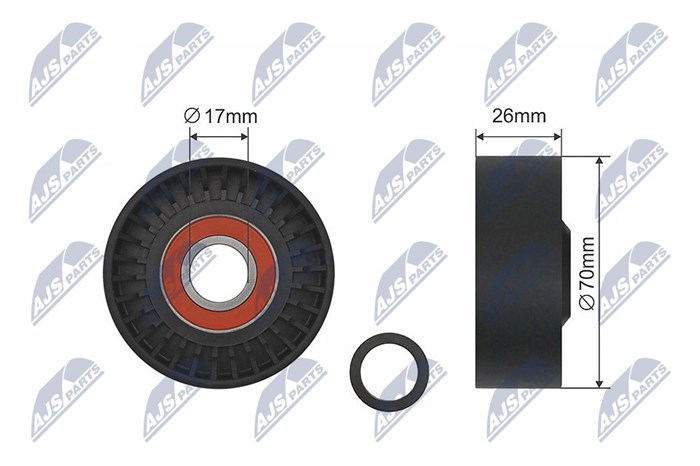 Spännrulle, kilrem/drivrem Nty RNK-DW-014 NTY Spännrulle, kilrem/drivrem Nty RNK-DW-014 NTY