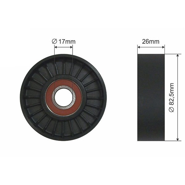 Styrrulle, drivrem/kilrem Nty RNK-FR-042 NTY Styrrulle, drivrem/kilrem Nty RNK-FR-042 NTY