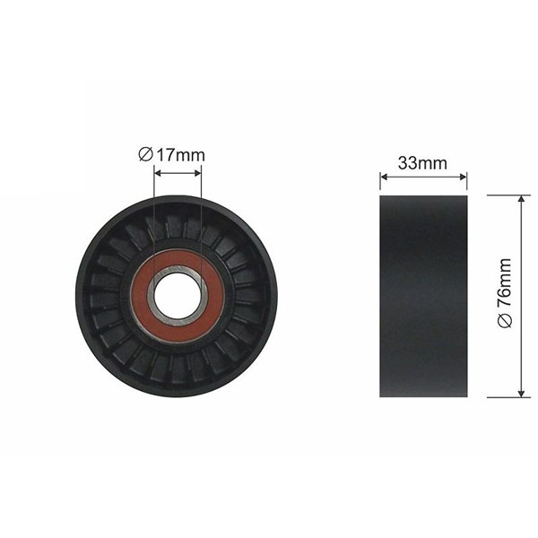 Styrrulle, drivrem/kilrem Nty RNK-HY-515 NTY Styrrulle, drivrem/kilrem Nty RNK-HY-515 NTY