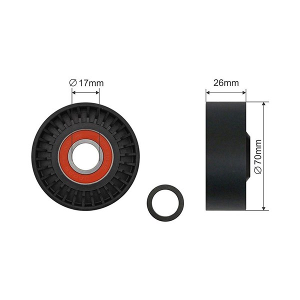 Spännrulle, kilrem/drivrem Nty RNK-HY-518 NTY Spännrulle, kilrem/drivrem Nty RNK-HY-518 NTY