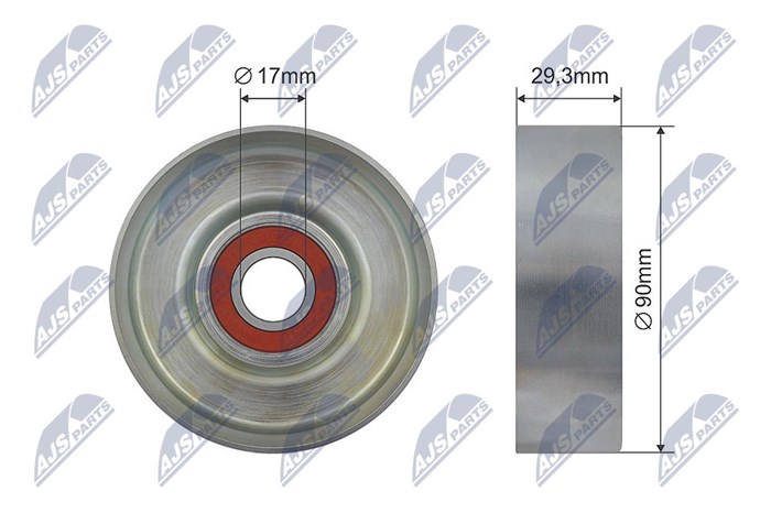 Styrrulle, drivrem/kilrem Nty RNK-HY-519 NTY