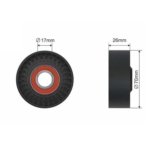 Spännrulle, kilrem/drivrem Nty RNK-IS-000 NTY Spännrulle, kilrem/drivrem Nty RNK-IS-000 NTY