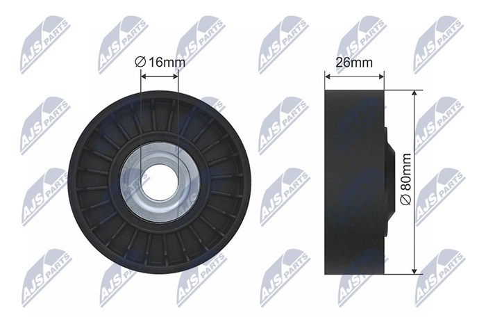 Styrrulle, drivrem/kilrem Nty RNK-ME-021 NTY Styrrulle, drivrem/kilrem Nty RNK-ME-021 NTY