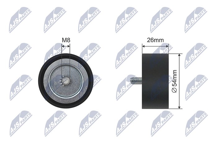 Styrrulle, drivrem/kilrem Nty RNK-ME-030 NTY