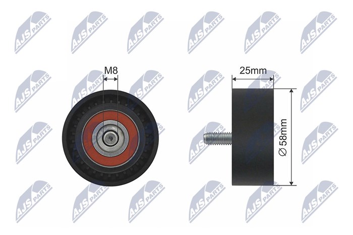 Styrrulle, drivrem/kilrem Nty RNK-ME-035 NTY