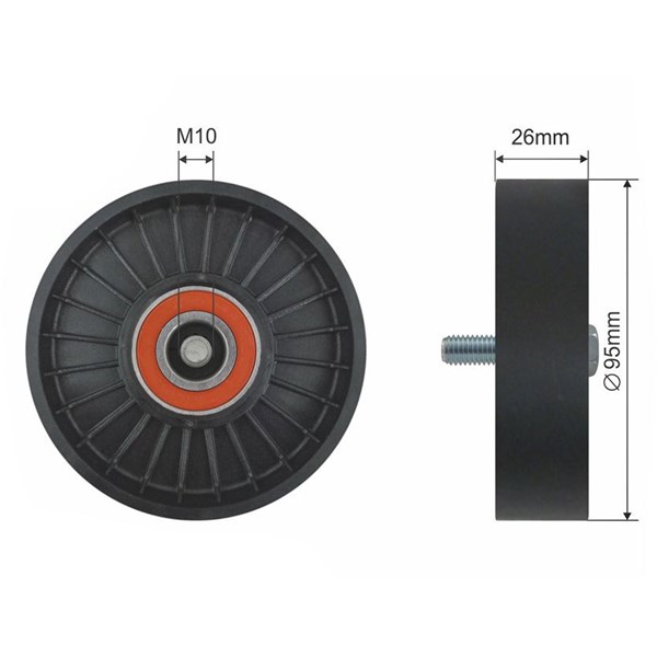 Styrrulle, drivrem Nty RRK-KA-301 NTY