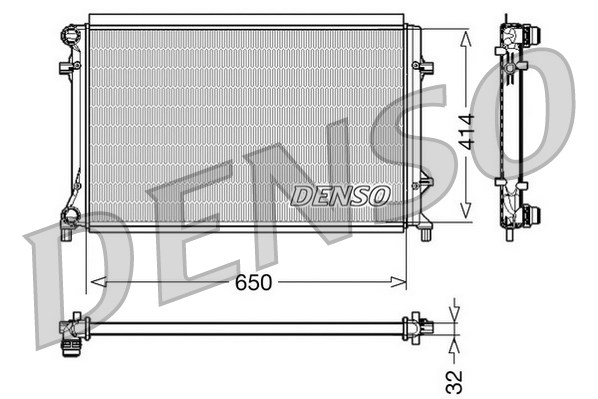 Kylare, motorkylning Denso DRM32016 DENSO