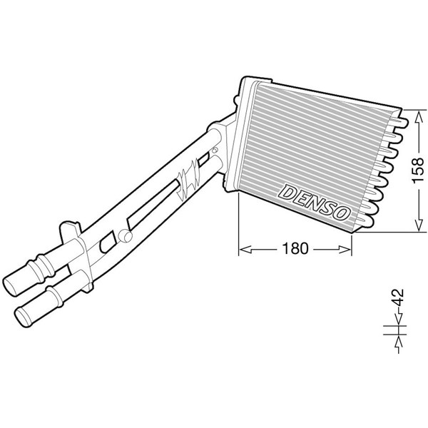 Värmeväxlare, kupévärme Denso DRR09043 DENSO