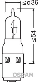 Xenonlampa OSRAM ORIGINAL MOTORCYCLE S2 BA20d 12V Osram 64327-01B OSRAM