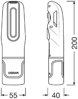Handlampa, Universal 3,7V Osram Led inspection lights LEDIL401 OSRAM