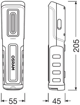 Handlampa, Universal 3,7V Osram Led inspection lights LEDIL405 OSRAM