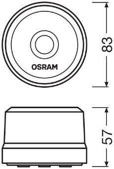 Handlampa, Universal 9V Osram Ledguardian road flare LEDSL102 OSRAM