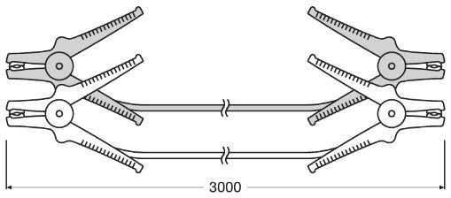 Elkoppelskabel, Universal Osram Starter cable 200a OSC101 OSRAM