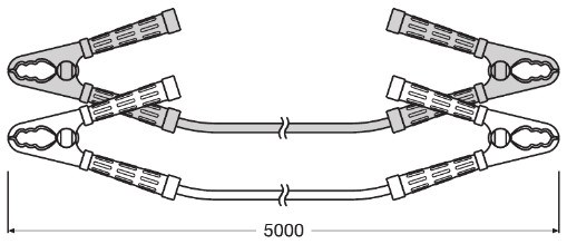 Elkoppelskabel, Universal Osram Starter cable 1200a OSC500A OSRAM