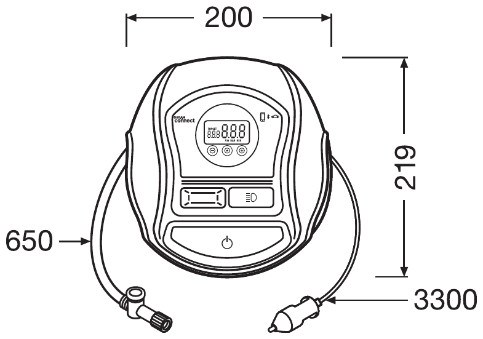 Däcktrycksprovare/-fyllare, Universal Osram OTIC650 OSRAM