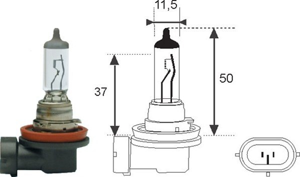 Halogenlampa MAGNETI MARELLI H11 PGJ-19-2 MAGNETI MARELLI