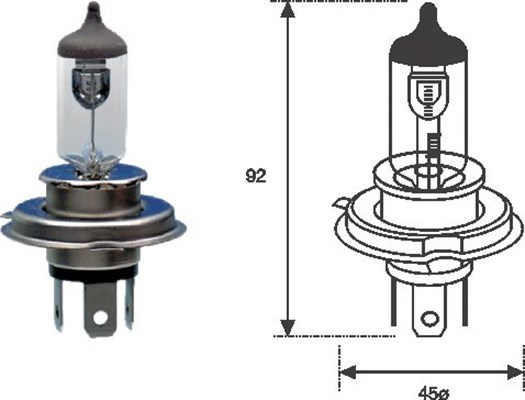 Halogenlampa  MAGNETI MARELLI H4 P43t Magneti marelli 00255510000 MAGNETI MARELLI