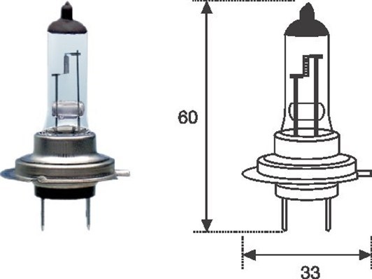 Halogenlampa MAGNETI MARELLI STANDARD H7 Px26d MAGNETI MARELLI