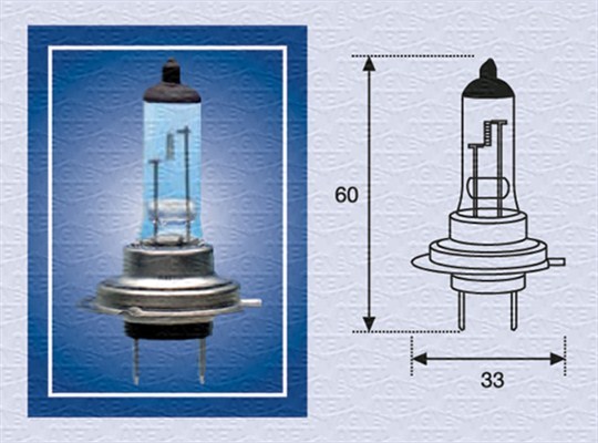 Halogenlampa MAGNETI MARELLI STANDARD H7 Px26d Magneti marelli 00 MAGNETI MARELLI