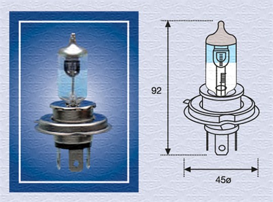 Glödlampa, fjärrstrålkastare 12V Magneti marelli 002585100000 MAGNETI MARELLI