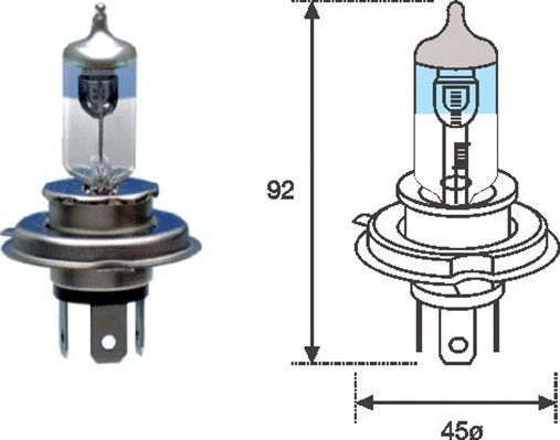 Glödlampa, fjärrstrålkastare 12V Magneti marelli 002585100000 MAGNETI MARELLI