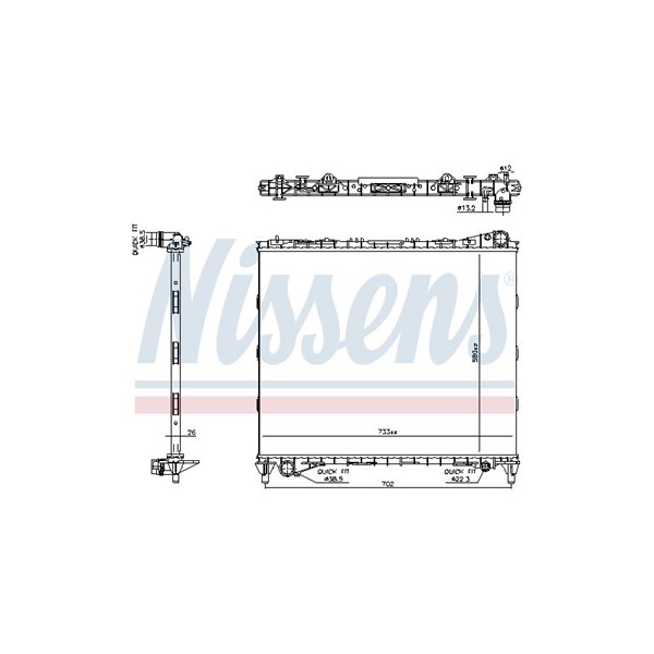 Kylare, motorkylning Nissens 606799 NISSENS
