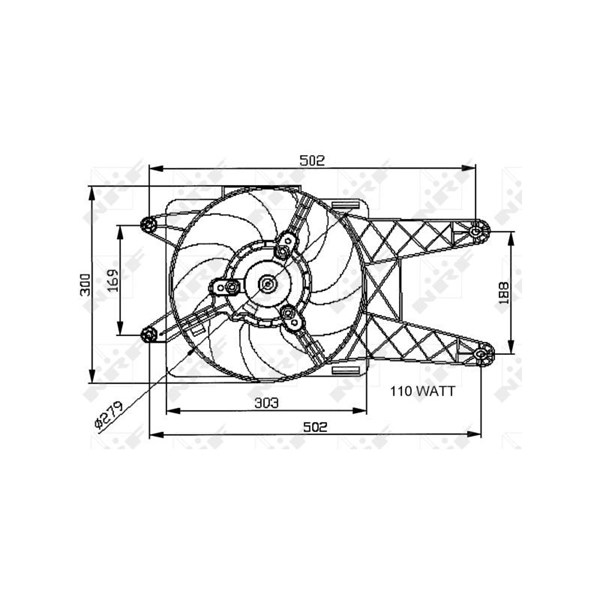 Fläkt, kylare 12V Nrf 47039 NRF Fläkt, kylare 12V Nrf 47039 NRF