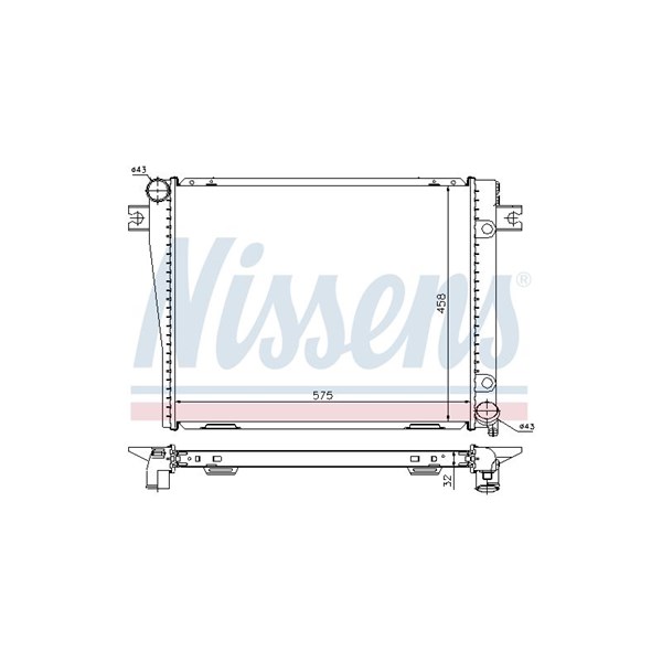 Kylare, motorkylning Nissens 60602A NISSENS
