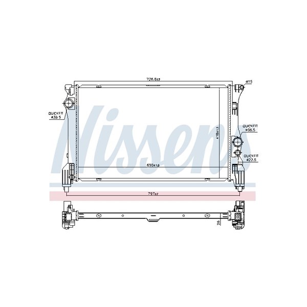 Kylare, motorkylning Nissens 606453 NISSENS