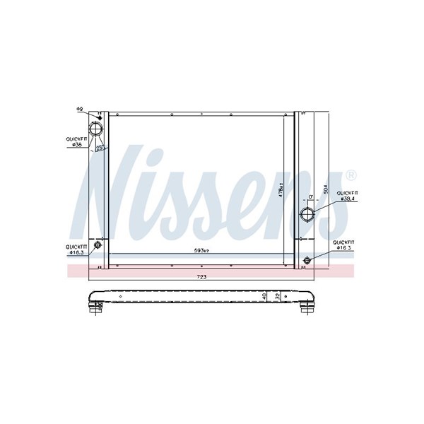 Kylare, motorkylning Nissens 60772 NISSENS