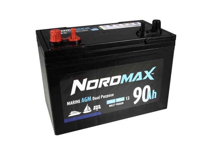 Startbatteri Nordmax Agm Marin 12v 90ah 750a, Universal Nordmax