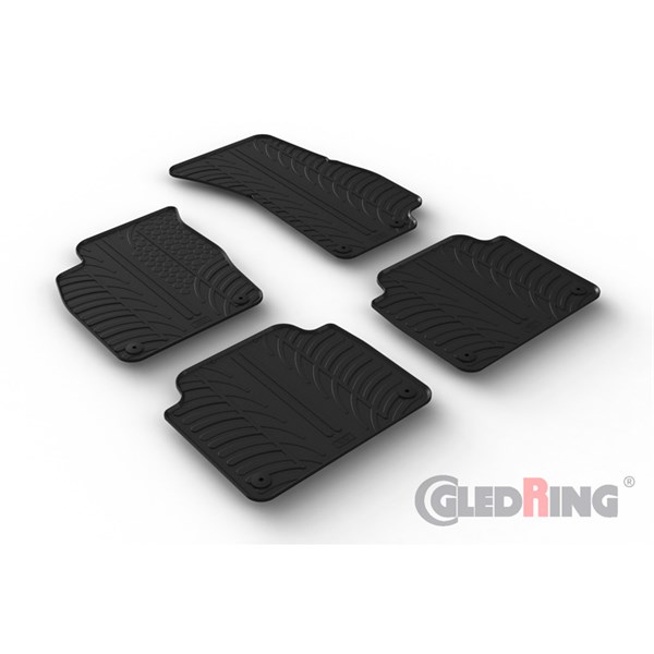 Gummimattor Audi A8 (4N) 2018, Fram eller bak Gledring GL 0711 GledRing