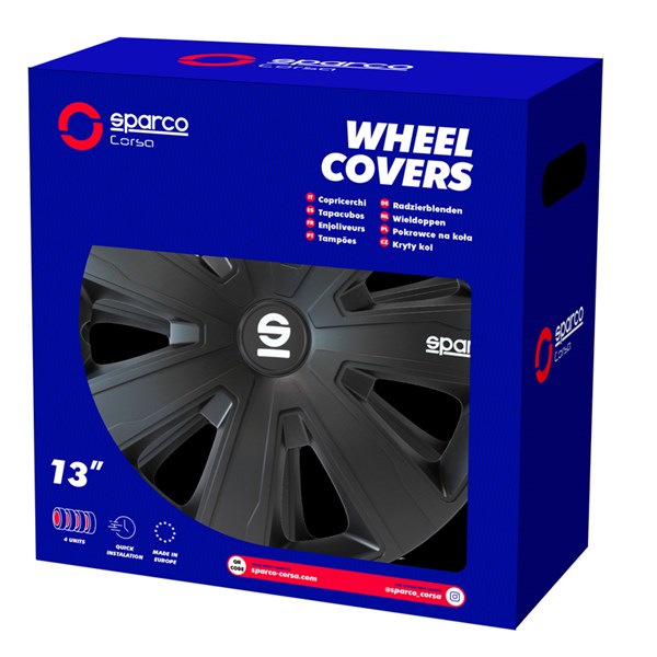 Hjulsidor/ Navkapslar, Universal Sparco SP 1481BK Hjulsidor/ Navkapslar, Universal Sparco SP 1481BK