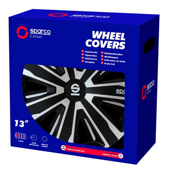 Hjulsidor/ Navkapslar, Universal Sparco SP 1481SVBK Hjulsidor/ Navkapslar, Universal Sparco SP 1481SVBK
