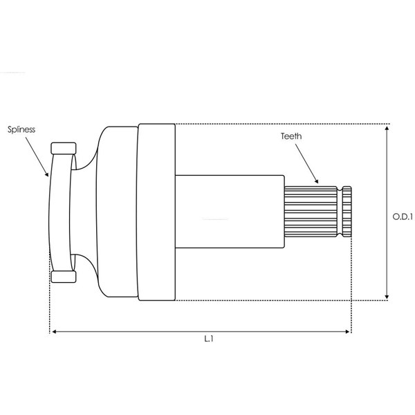 Frihjulsväxel, startmotor As-pl SD5101 AS-PL Frihjulsväxel, startmotor As-pl SD5101 AS-PL